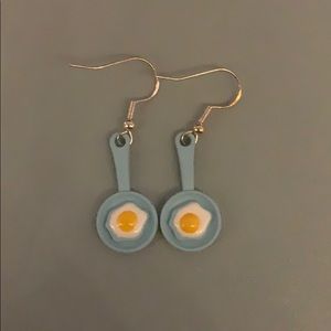 Fried Egg Pan Earrings